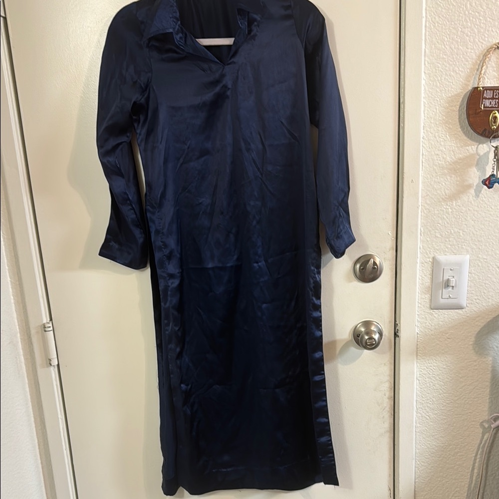 Elegant Navy Blue Women's Dress